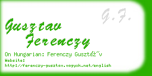 gusztav ferenczy business card